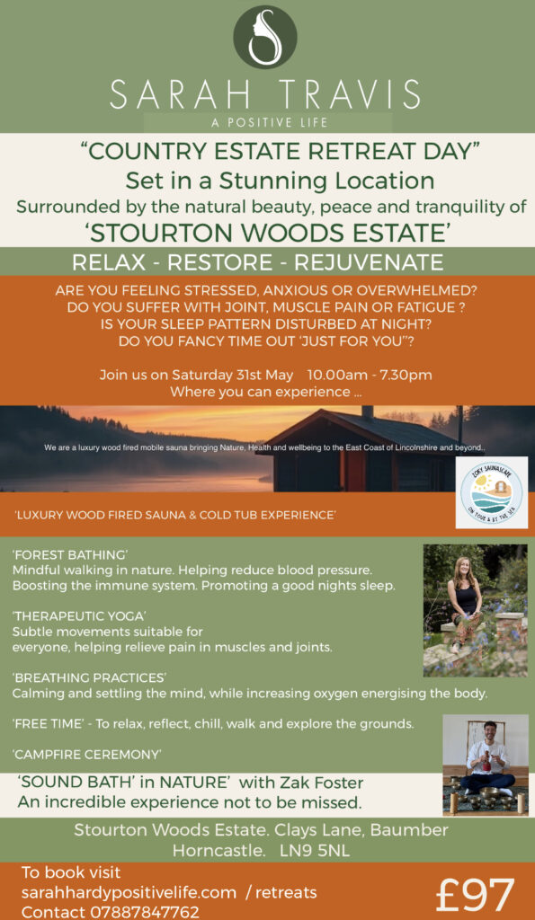 retreat day, relaxing retreat, horncastle